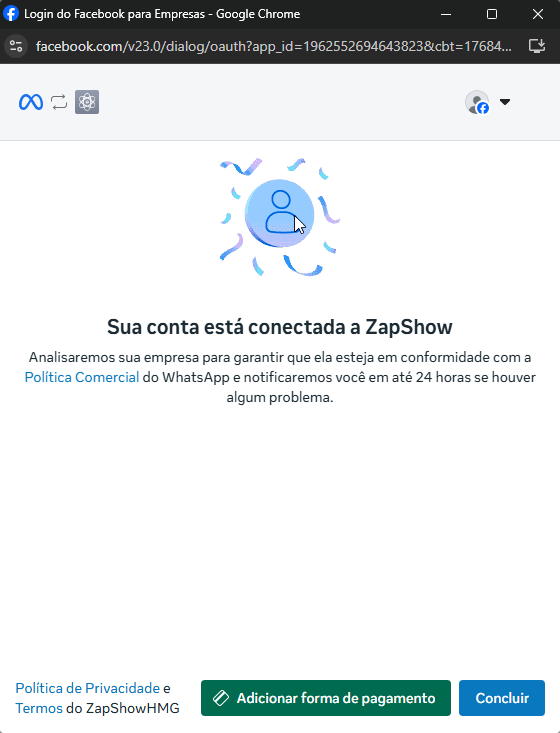 Pagina Confirmar processo